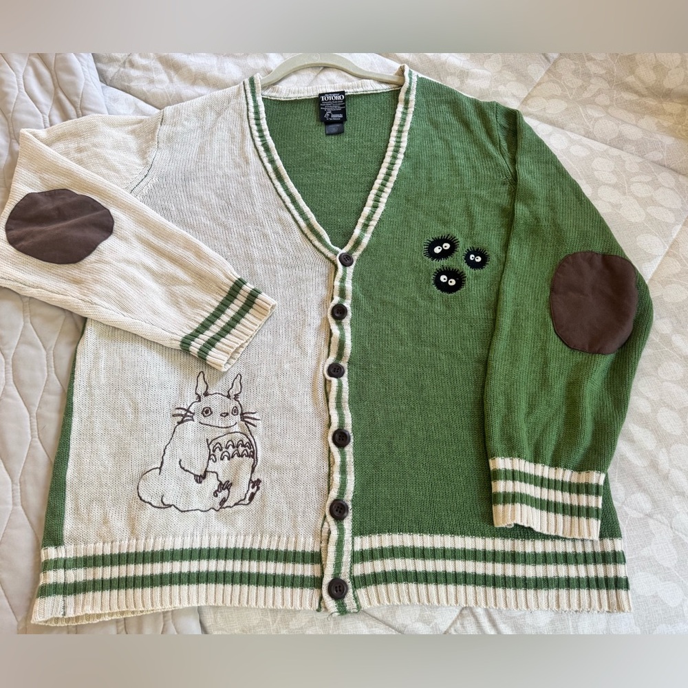 Her Universe My Neighbor Totoro Green Knit Cardigan-XL